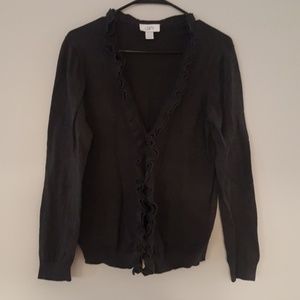 Ann Taylor LOFT Ruffle Cardigan